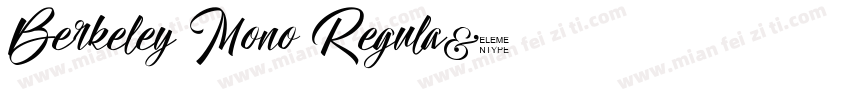 Berkeley Mono Regula字体转换